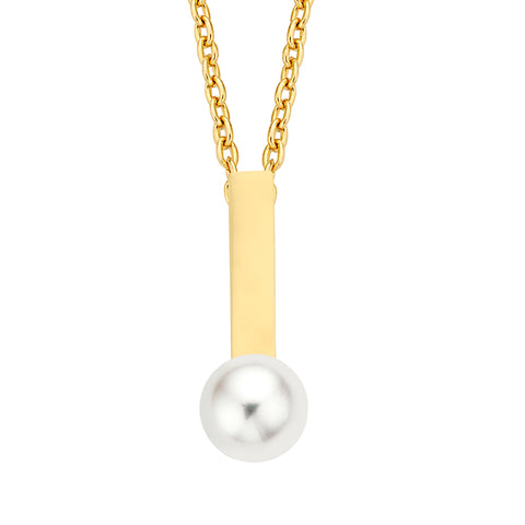 Collier mit SWZP 5mm Gold 585/000