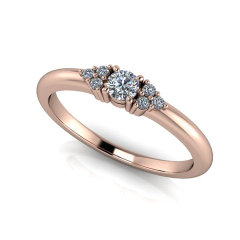 Verlobungsring aus Rosegold mit Diamant 0,10CT