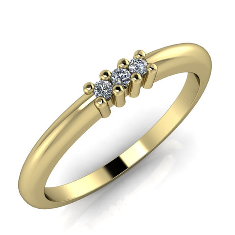 Ring aus Gelbgold mit 0,015CT Diamant
