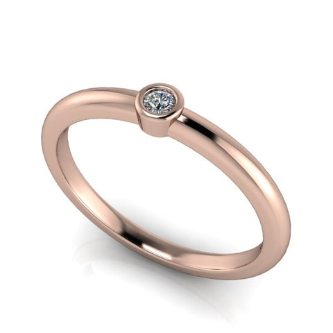 Ring aus Rosegold Diamant 0,03 CT