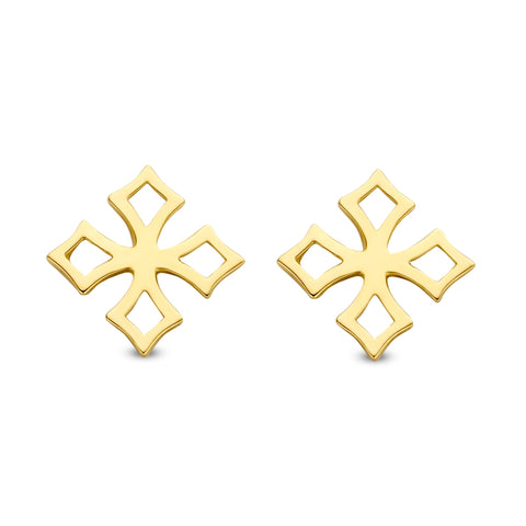 Ohrstecker Kreuz Gold 585/000