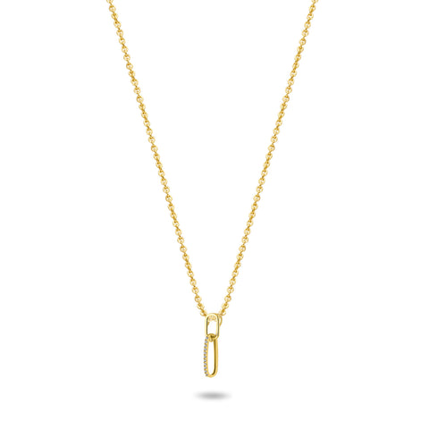 Collier mit Anhänger 11 Zirkonia Gold 585/000