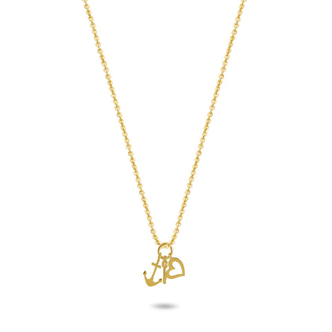 Collier mit Anhänger Schlüssel/Herz/Anker Gold 585/000