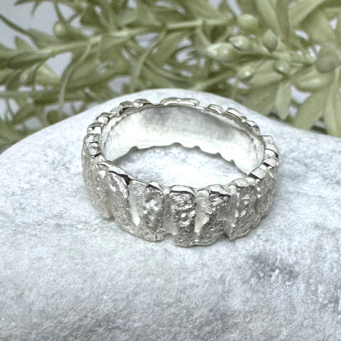 925 Silberring Damenring mit Muster 