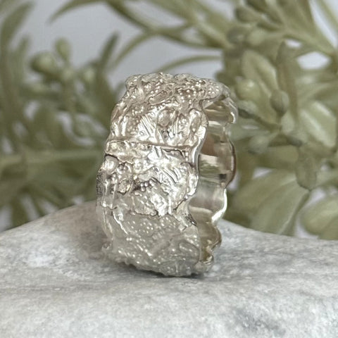 Breiter ring aus 925 Silber