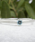 silberring geschenk topas blau ring