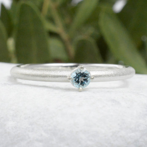 silberring geschenk topas blau ring