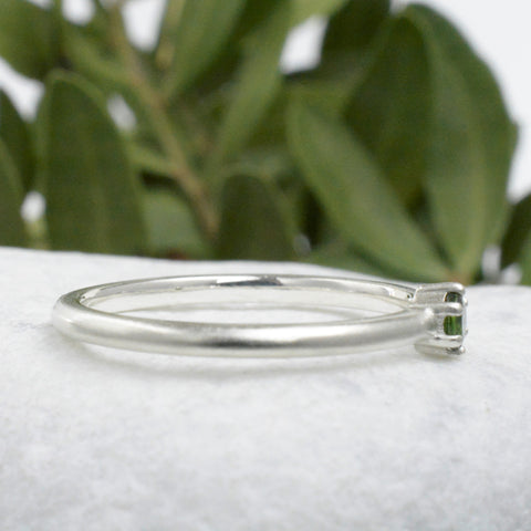 Ring aus Silber mit Turmalin 3 mm