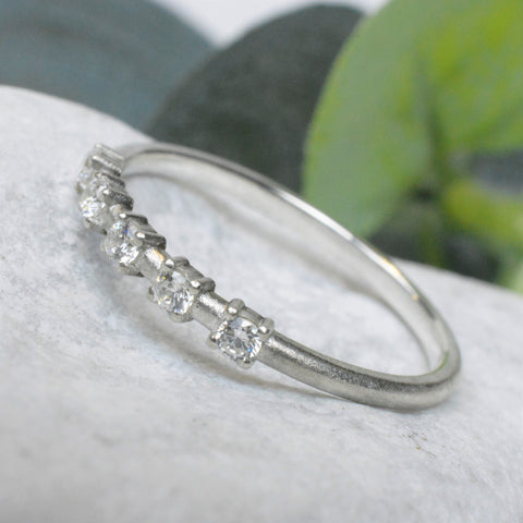 Ring aus Silber mit Topas weiß