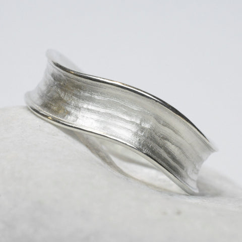 bandring ring silber struktur