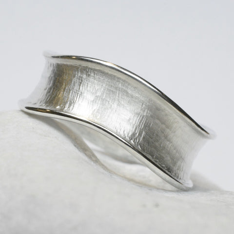breiter bandring silber ring