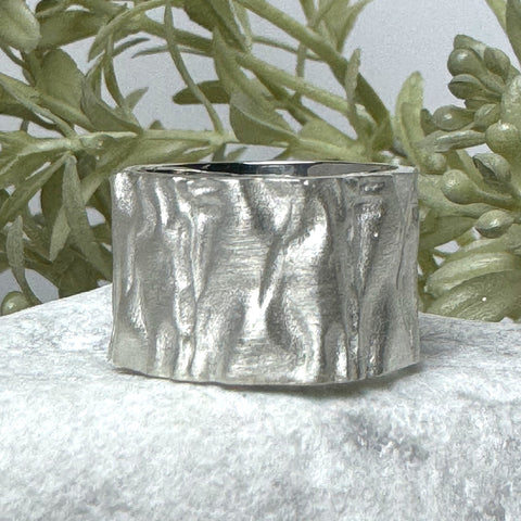 Damenring Silber breit