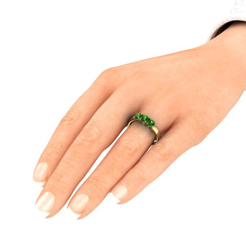 ring turmalin grün goldring