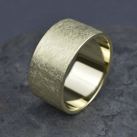 Breiter Ring Gold 6 bis 10 mm  Eismatt