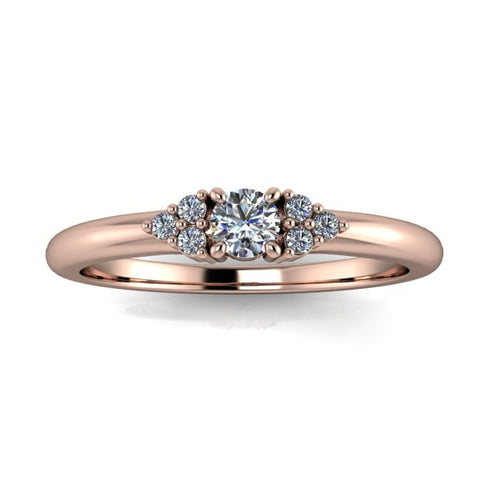 Verlobungsring aus Rosegold mit Diamant 0,10CT