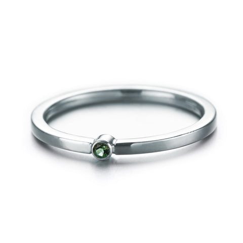 Ring aus Silber mit Topas grün