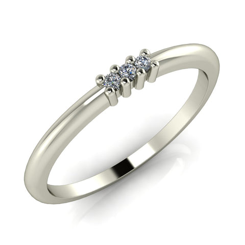 Ring aus Weißgold mit 0,015CT Diamant