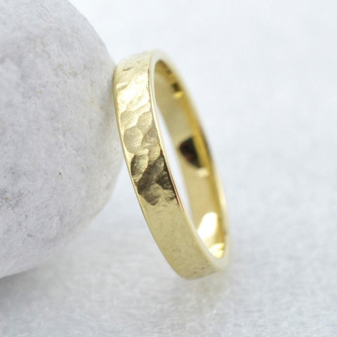  8kt.(333) Gelbgold Bandring Hammerschlag