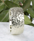 Ring Silber 10 mm Hammerschlag grob