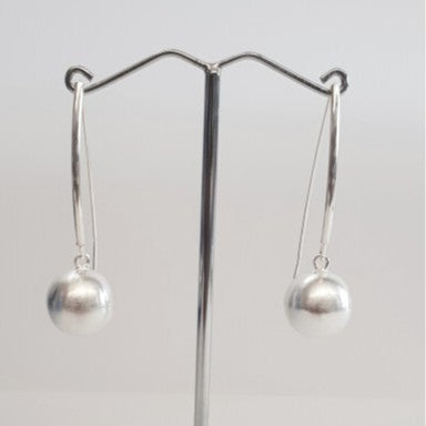 Silberohrringe - 925 Silber - 12 mm - mattiert