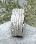 Silberring Damenring mit Muster 