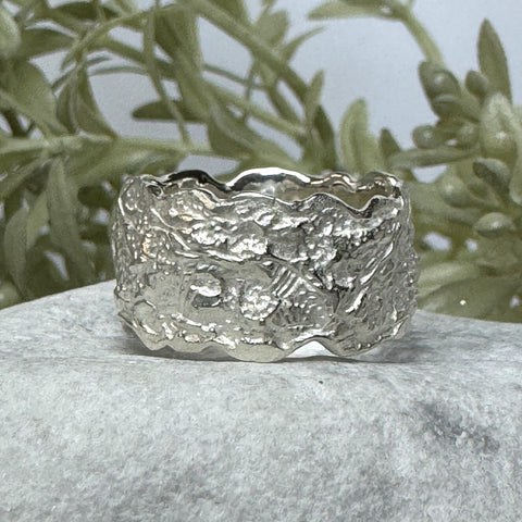 Breiter Damenring aus 925 Silber