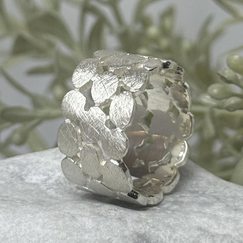 Silber Ring - gebürstet