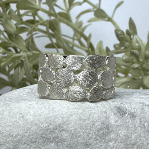 Silber Ring - gebürstet