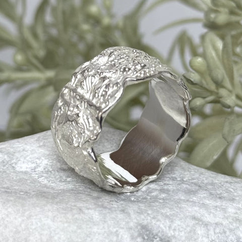 Breiter Damenring aus 925 Silber