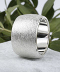 Bandring Silber 14 mm eismatt