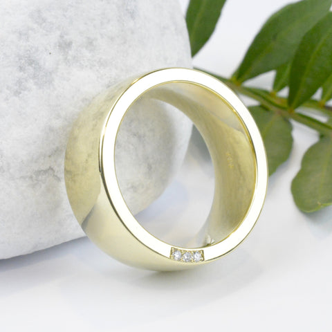 bandring breit massive ringe goldring schmuck ring aus silber