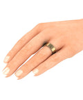 breiter bandring kombinierbar ring gold