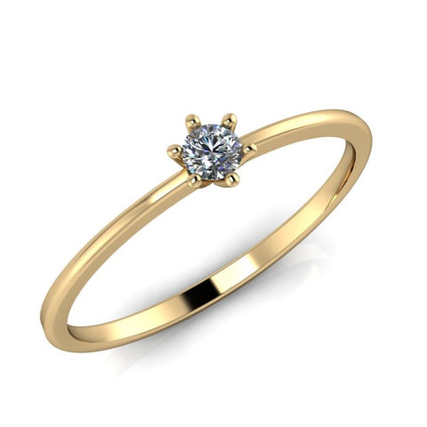 Verlobungsring 585 Gelbgold Diamant 0,05 ct
