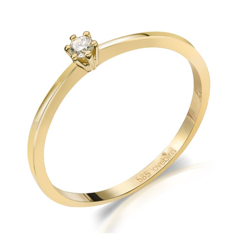 Verlobungsring mit Diamant 0.05 ct. Gelbgold 585