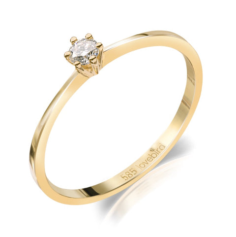 Verlobungsring mit Diamant 0.10 ct. Gold 585