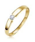 Spannring Verlobungsring  mit Diamant 0.06 ct. 585 Gelbgold