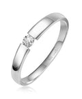 Spannring Verlobungsring mit Diamant 0.06 ct. Weißgold 585