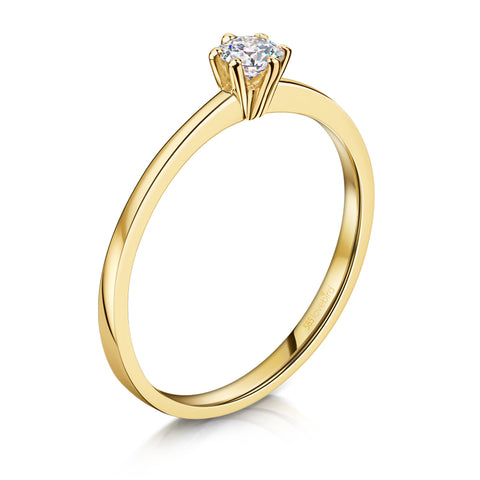 Verlobungsring mit Diamant 0.20 ct. Gelbgold 585